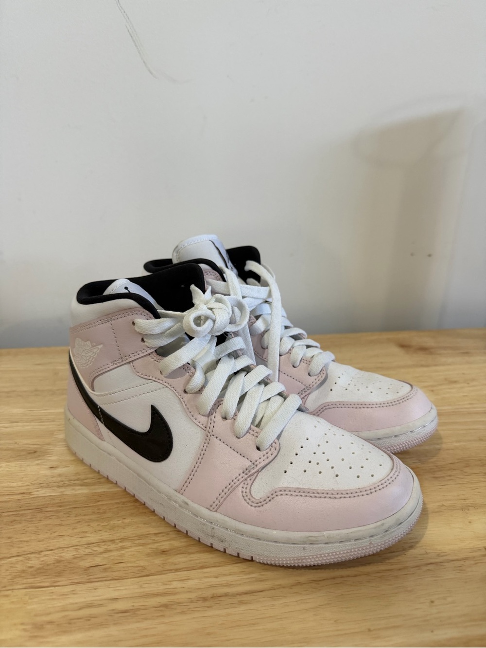 Nike Women's Pink, White & Black Mid-Top Sneakers